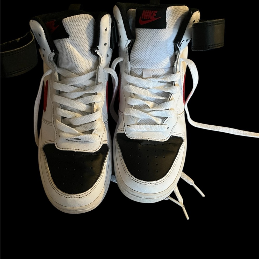 Nike High-Top Sneakers in Black, White, and Red